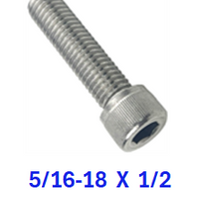 G2H1031050 5/16-18 X 1/2 SOCKET HEAD CAPSCREWS 18-8 25 PACK