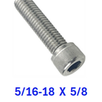 G2H1031062 5/16-18 X 5/8 SOCKET HEAD CAPSCREWS 18-8 25 PACK