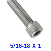 G2H1031100 5/16-18 X 1 SOCKET HEAD CAPSCREWS 18-8 25 PACK