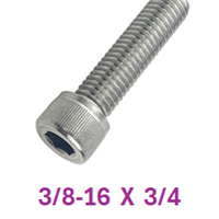 G2H1037075 3/8-16 X 3/4 SOCKET HEAD CAPSCREWS 18-8 25 PACK