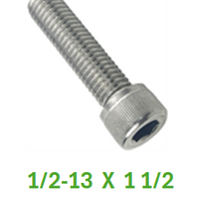 G2H1050150 1/2-13  X  1 1/2 SOCKET HEAD CAPSCREWS 18-8 10 PACK