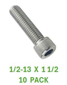G2H1050150 1/2-13  X  1 1/2 SOCKET HEAD CAPSCREWS 18-8 10 PACK