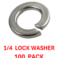 G2L1025 1/4 LOCK WASHER 18-8 STAINLESS STEEL 100 PACK