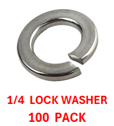 G2L1025 1/4 LOCK WASHER 18-8 STAINLESS STEEL 100 PACK