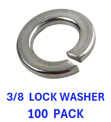 G2L1037 3/8 LOCK WASHER 18-8 STAINLESS STEEL 100 PACK