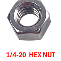 G2N1025 1/4-20 HEX NUT 18-8 STAINLESS STEEL 50 PACK