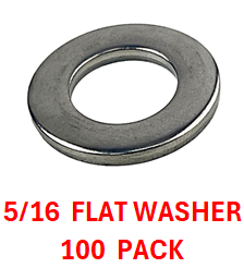 G2U1031 5/16 FLAT WASHER 18-8 STAINLESS STEEL 100 PACK