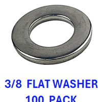 G2U1037 3/8 FLAT WASHER 18-8 STAINLESS STEEL 100 PACK