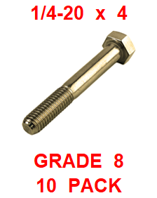 G8BZ025400  1/4-20  X  4  BOLT GRADE 8  (10 PACK)