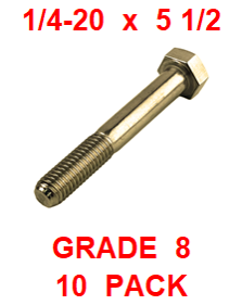 G8BZ025550  1/4-20  X  5 1/2  BOLT GRADE 8  (10 PACK)