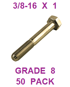 G8BZ037100  3/8-16  X  1  BOLT GRADE 8  (50 PACK)