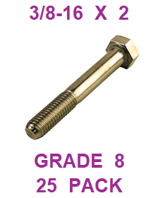 G8BZ037200  3/8-16  X  2  BOLT GRADE 8  (25 PACK)