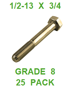 G8BZ050075  1/2-13  x  3/4  BOLT GRADE 8  (25 PACK)