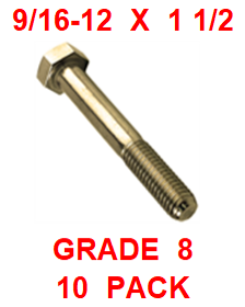 G8BZ056150  9/16-12  x  1 1/2  BOLT GRADE 8  (10 PACK)