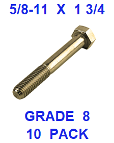 G8BZ062175  5/8-11  x  1 3/4  BOLT GRADE 8  (10 PACK)