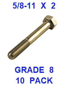 G8BZ062200  5/8-11  x  2  BOLT GRADE 8  (10 PACK)