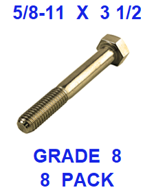 G8BZ062350  5/8-11  X  3 1/2 BOLT GRADE 8  (8 PACK)