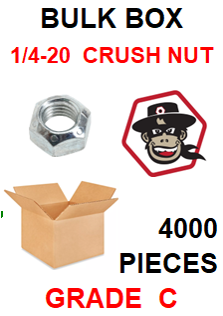 G8CZ025BULK  1/4-20 CRUSH NUT  GRADE C  BULK 4000 PCS