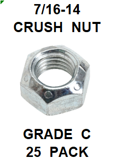 G8CZ043  7/16-14 CRUSH NUT  GRADE C (25PK)