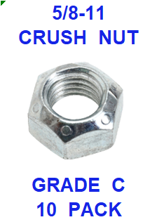 G8CZ062  5/8-11 CRUSH NUT  GRADE C 10 PACK