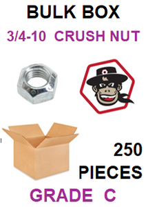 G8CZ075  3/4-10 CRUSH NUT  GRADE C  BULK 250 PCS