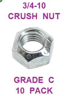 G8CZ075  3/4-10 CRUSH NUT  GRADE C  10 PACK