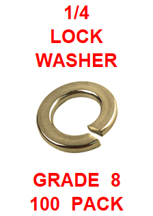 G8LZ025 1/4  LOCK WASHER GRADE 8  (100 PACK)