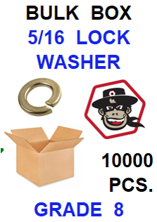 G8LZ031  5/16  LOCK WASHER GRADE 8  BULK  10,000 PCS.