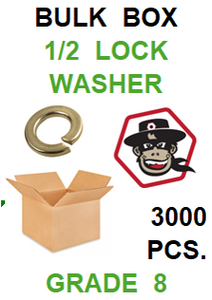 G8LZ050  1/2  LOCK WASHER GRADE 8  BULK  3000 PCS.