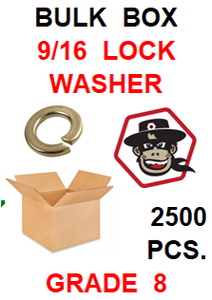 G8LZ056  9/16  LOCK WASHER GRADE 8  BULK  2500 PCS.