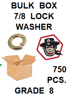 G8LZ087  7/8  LOCK WASHER GRADE 8  BULK  750  PCS.