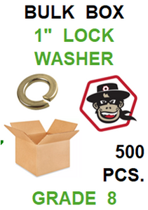 G8LZ100  1"  LOCK WASHER GRADE 8  BULK 500 PCS.