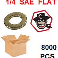 G8SZ025 1/4  SAE FLAT WASHER GRADE 8 BULK 8000 PCS.