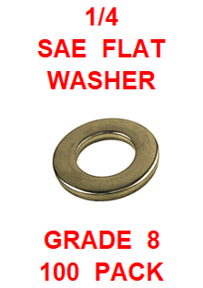 G8SZ025 1/4  SAE FLAT WASHER GRADE 8 (100 PACK)