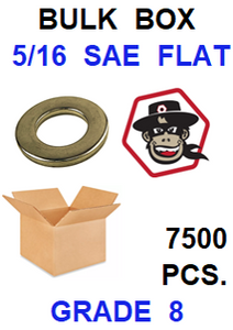 G8SZ031  5/16  SAE FLAT WASHER GRADE 8 BULK 7500 PCS.