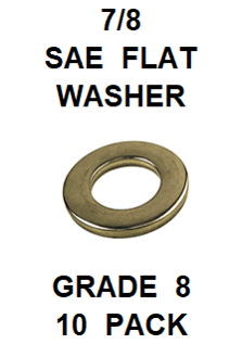 G8SZ087  7/8  SAE FLAT WASHER GRADE 8 (10 PACK)