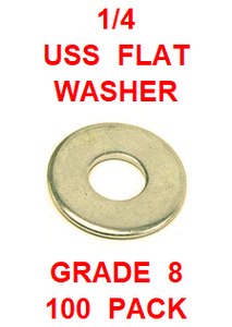 G8UZ025 1/4  USS FLAT WASHER GRADE 8 (100 PACK)