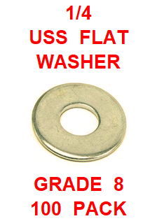 G8UZ025 1/4  USS FLAT WASHER GRADE 8 (100 PACK)