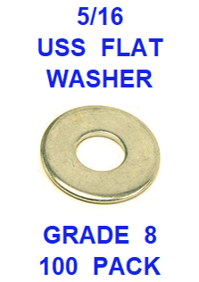 G8UZ031  5/16  USS FLAT WASHER GRADE 8 (100 PACK)