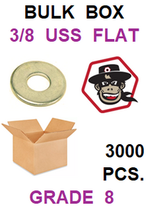 G8UZ037  3/8  USS FLAT WASHER GRADE 8 BULK 3000 PCS.