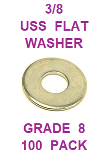 G8UZ037  3/8  USS FLAT WASHER GRADE 8 (100 PACK)