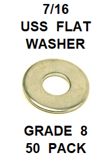 G8UZ043  7/16  USS FLAT WASHER GRADE 8 (50 PACK)