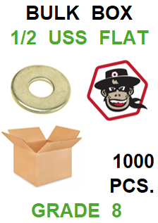 G8UZ050  1/2  USS FLAT WASHER GRADE 8 BULK 1000 PCS.