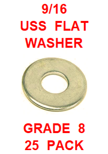 G8UZ056  9/16  USS FLAT WASHER GRADE 8 (25 PACK)