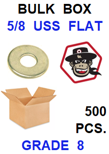 G8UZ062  5/8  USS FLAT WASHER GRADE 8 BULK 500