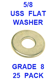 G8UZ062  5/8  USS FLAT WASHER GRADE 8 (25 PACK)