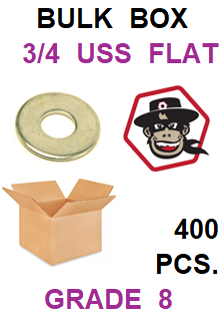 G8UZ075  3/4  USS FLAT WASHER GRADE 8 BULK 400