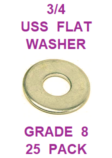 G8UZ075  3/4  USS FLAT WASHER GRADE 8 (25 PACK)