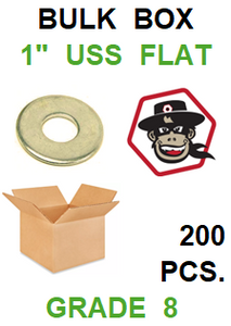 G8UZ100   1"  USS FLAT WASHER GRADE 8 BULK 200 PCS.