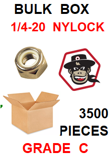 G8YZ025  1/4-20 NYLOCK  GRADE C BULK 3500 PCS